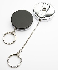 Heavy Duty Retractable ID Holder with Chain and Key Ring